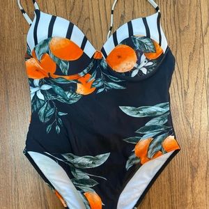 Bathing Suit with Oranges